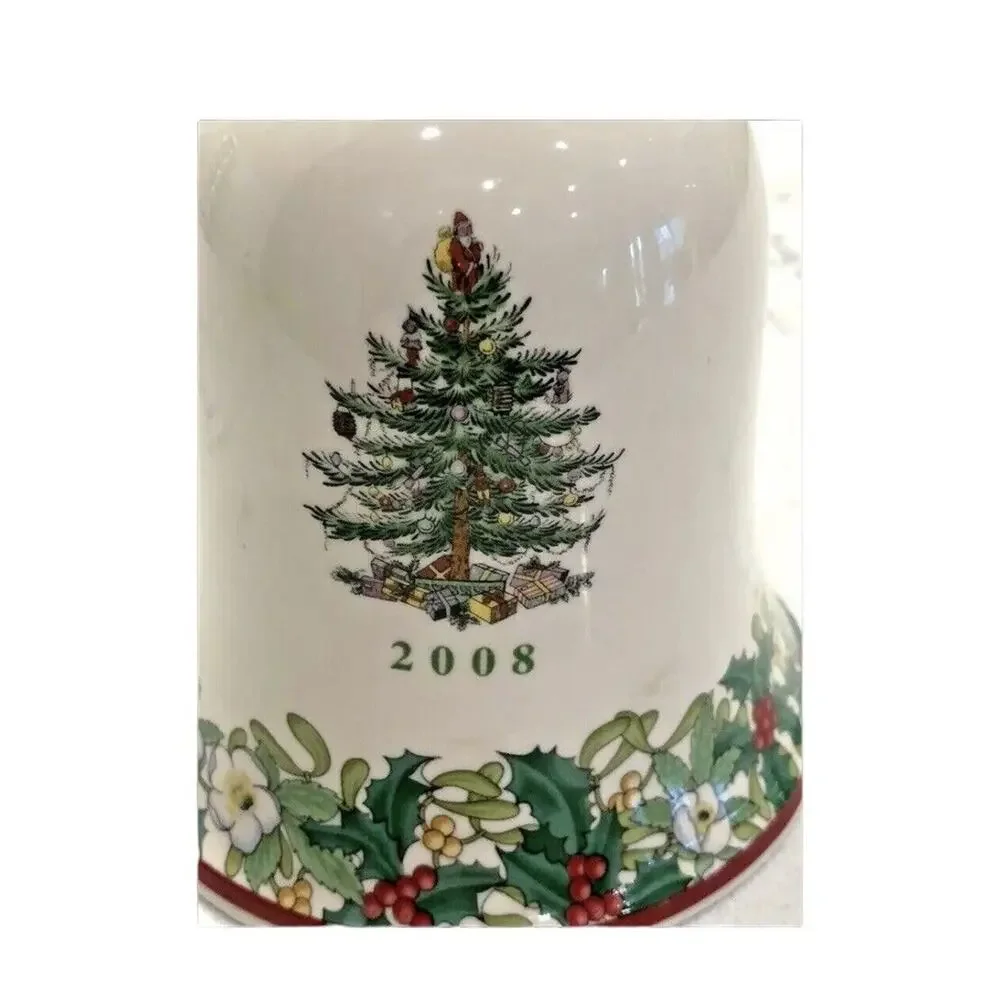 Spode Limited‎ Edition 70th Anniversary 2008 Christmas Tree Porcelain Bell 7.5